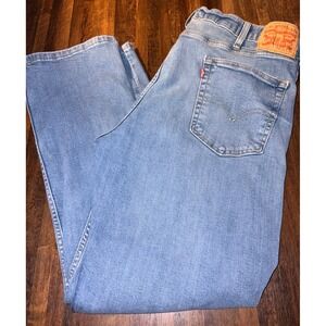 Levis 514 Straight Fit Jeans Mens 38x30 Light Wash Blue Denim Pants